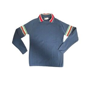 Vintage Eidelweiss Sweater Size Large Ski Snowboard Colorful Stripe Sleeve Wool